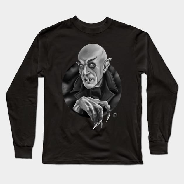 Nosferatu Long Sleeve T-Shirt by VixPeculiar